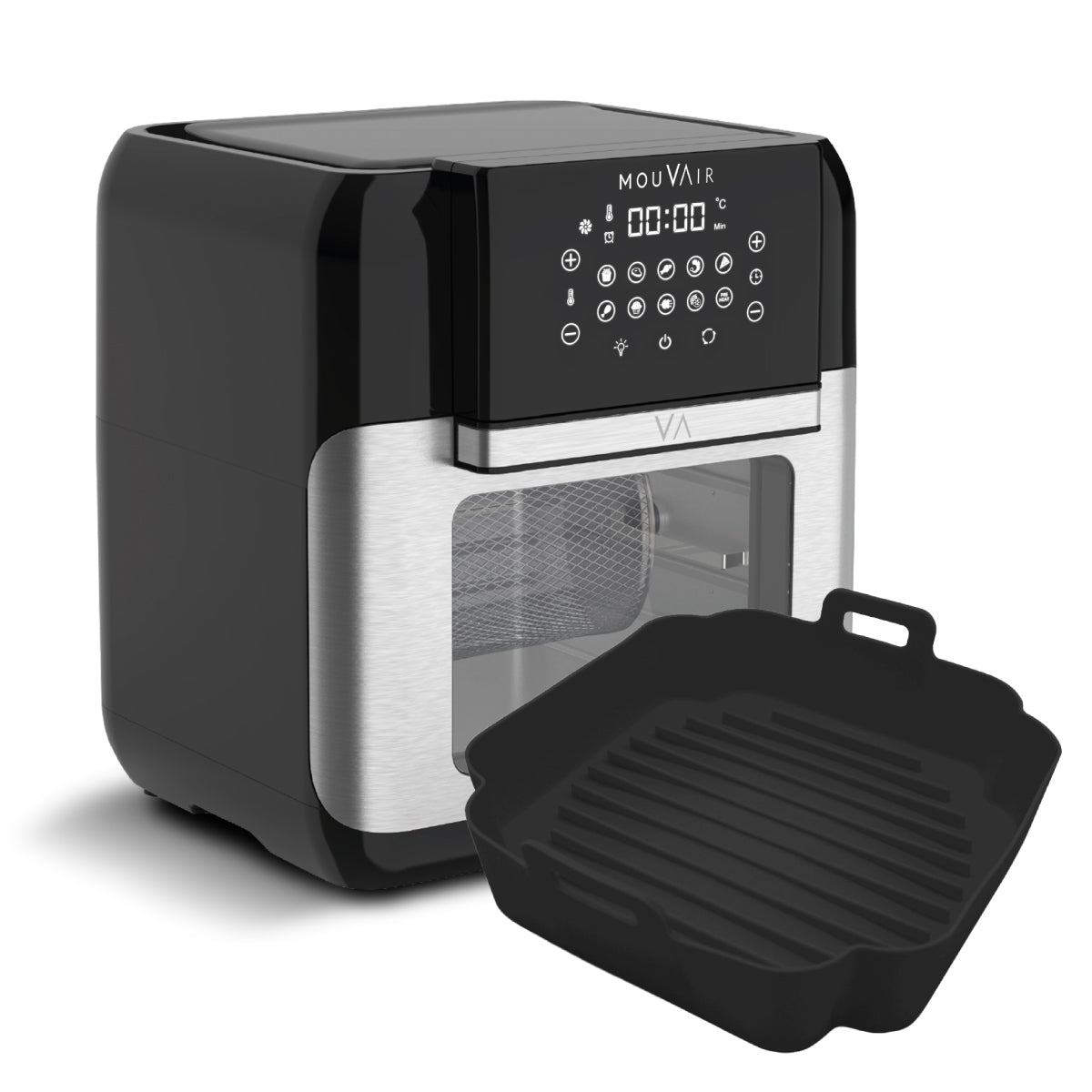 Horno Freidora Crisp 10 Lts + Molde Mouvair11#Negro