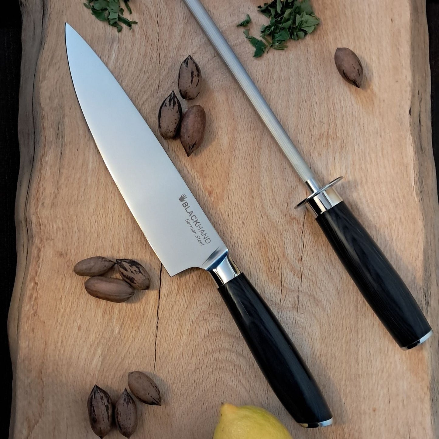 Trueno Set Cuchillo + Chaira BlackHand1#Negro