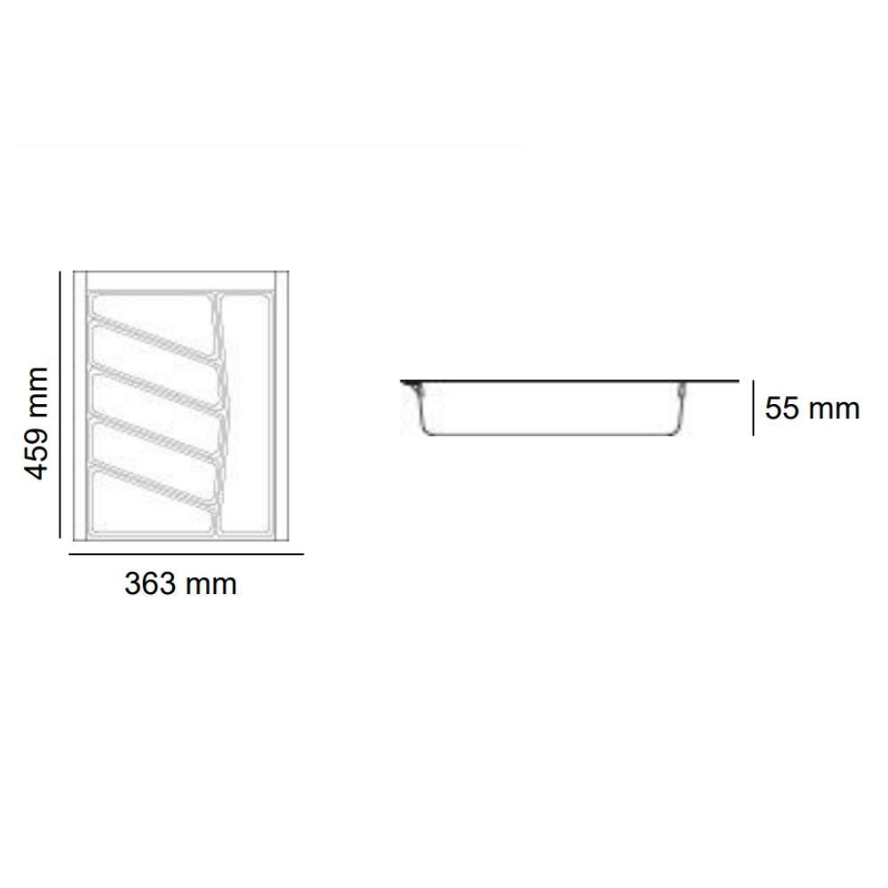 Cubertero Cajón 450mm Antracita HBT2#Gris