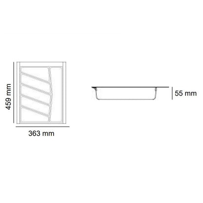 Cubertero Cajón 450mm Antracita HBT2#Gris
