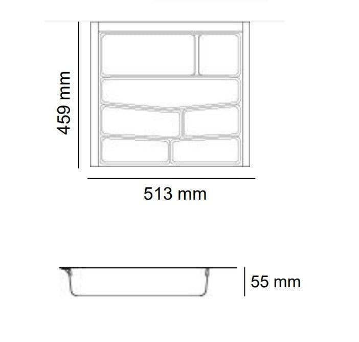 Cubertero Cajón 600mm Antracita HBT3#Gris