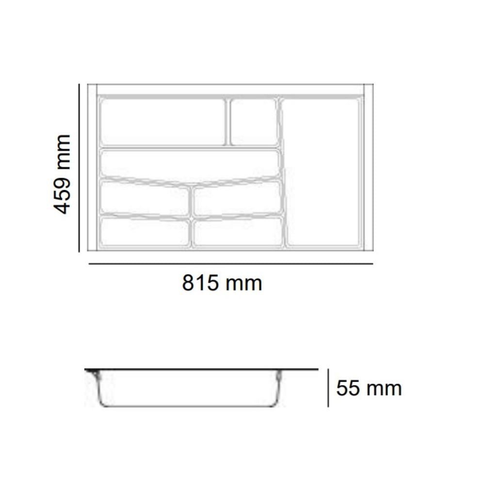 Cubertero Cajón 900mm Antracita HBT3#Gris