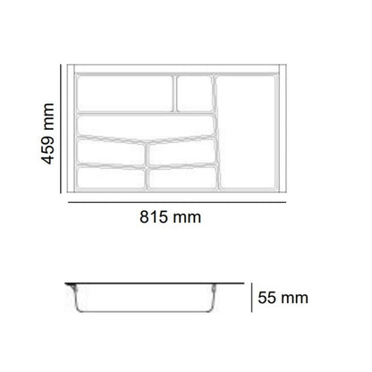 Cubertero Cajón 900mm Antracita HBT3#Gris