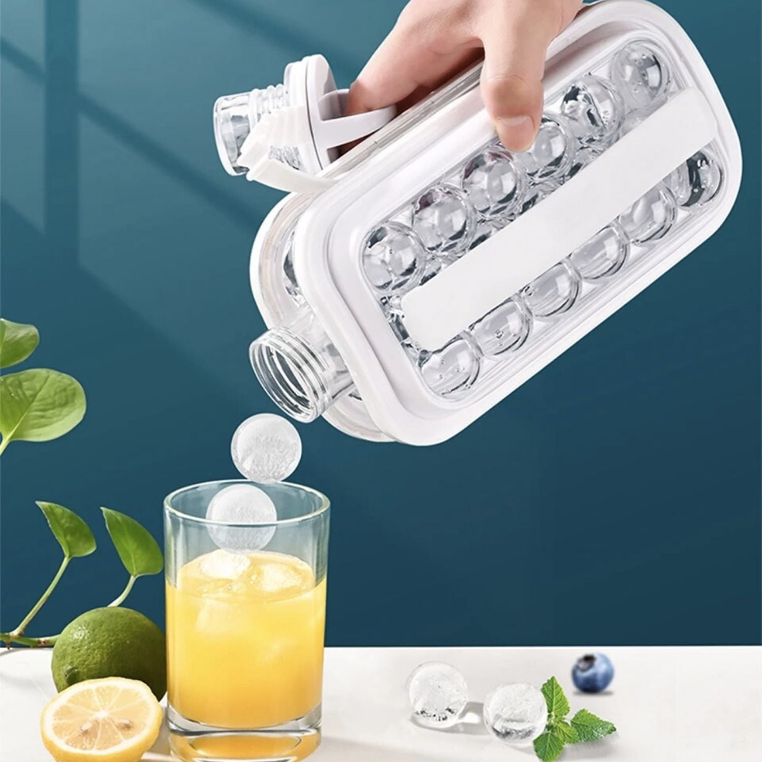 Cubetera Botella De Hielos Esféricos Santú Home & Deco1#Blanco