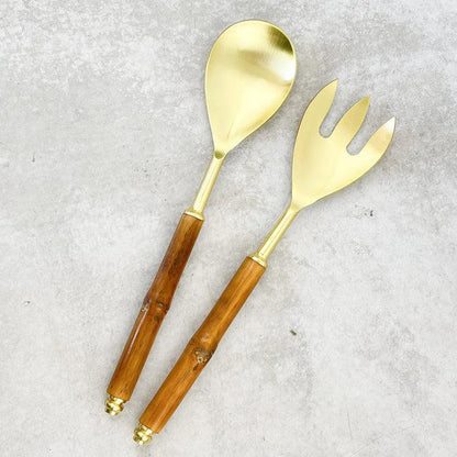 Cucharas Bambú Doradas Concepto MK5#Marrón