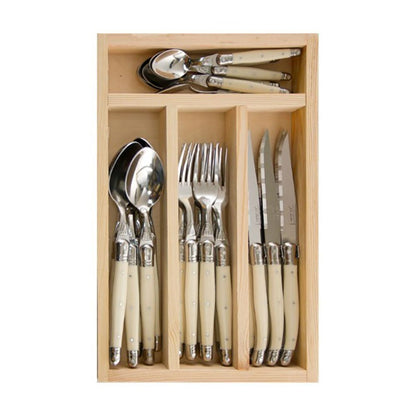 Cuchillería 24 Piezas Laguiole Jean Dubost5#Crema