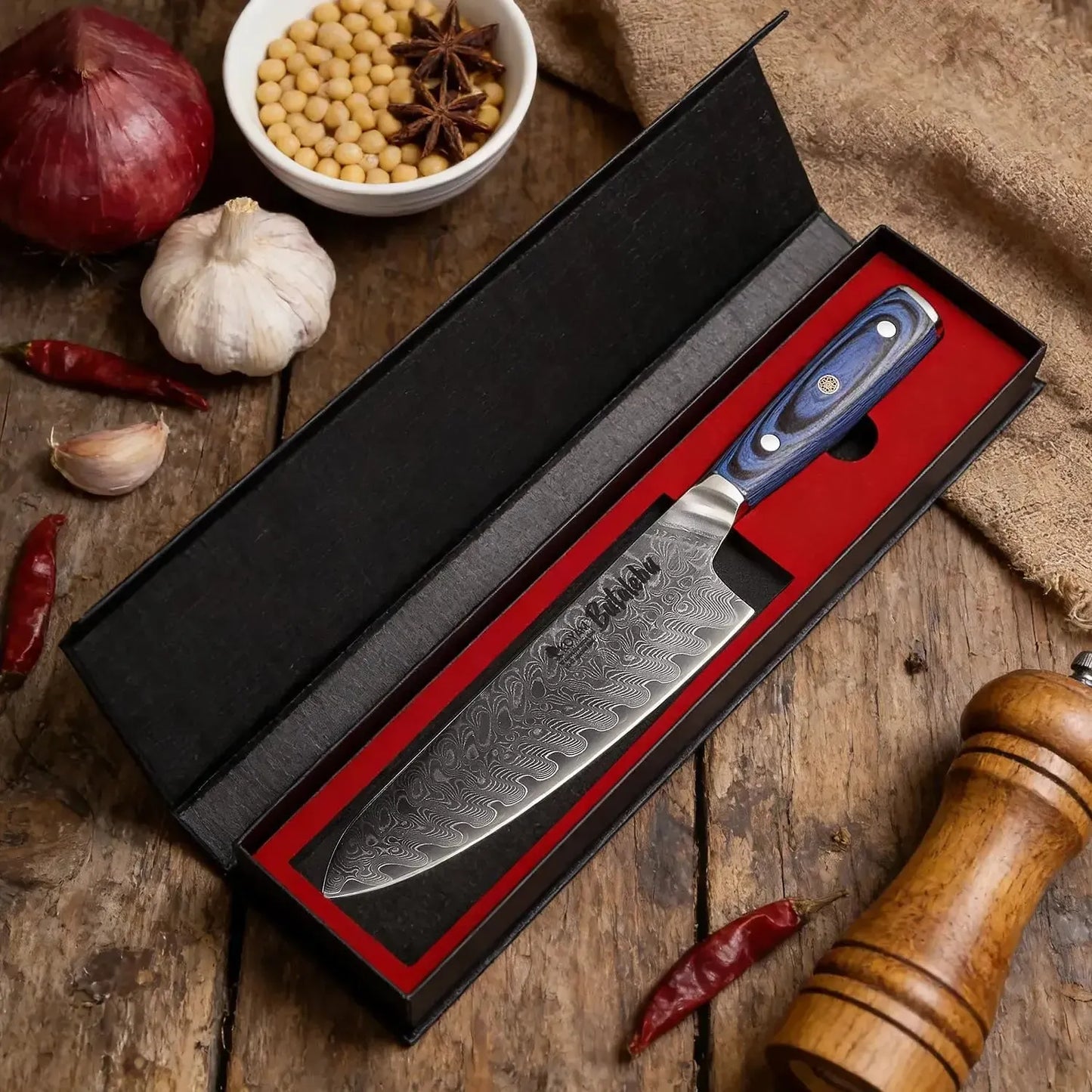 Cuchillo Chef 20cm Butalebu Acero Damasco VG-10 Koyam3#undefined