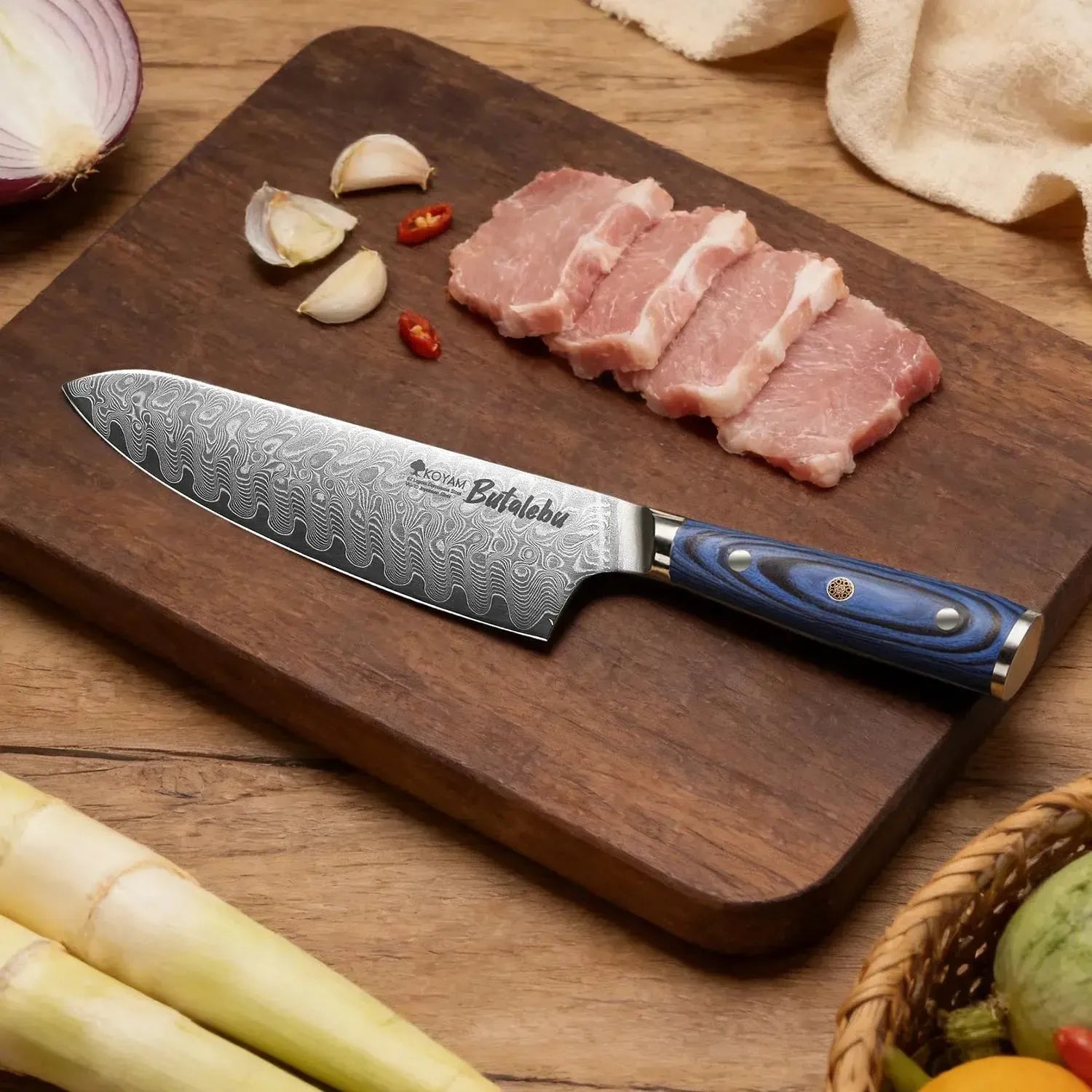 Cuchillo Chef 20cm Butalebu Acero Damasco VG-10 Koyam1#undefined