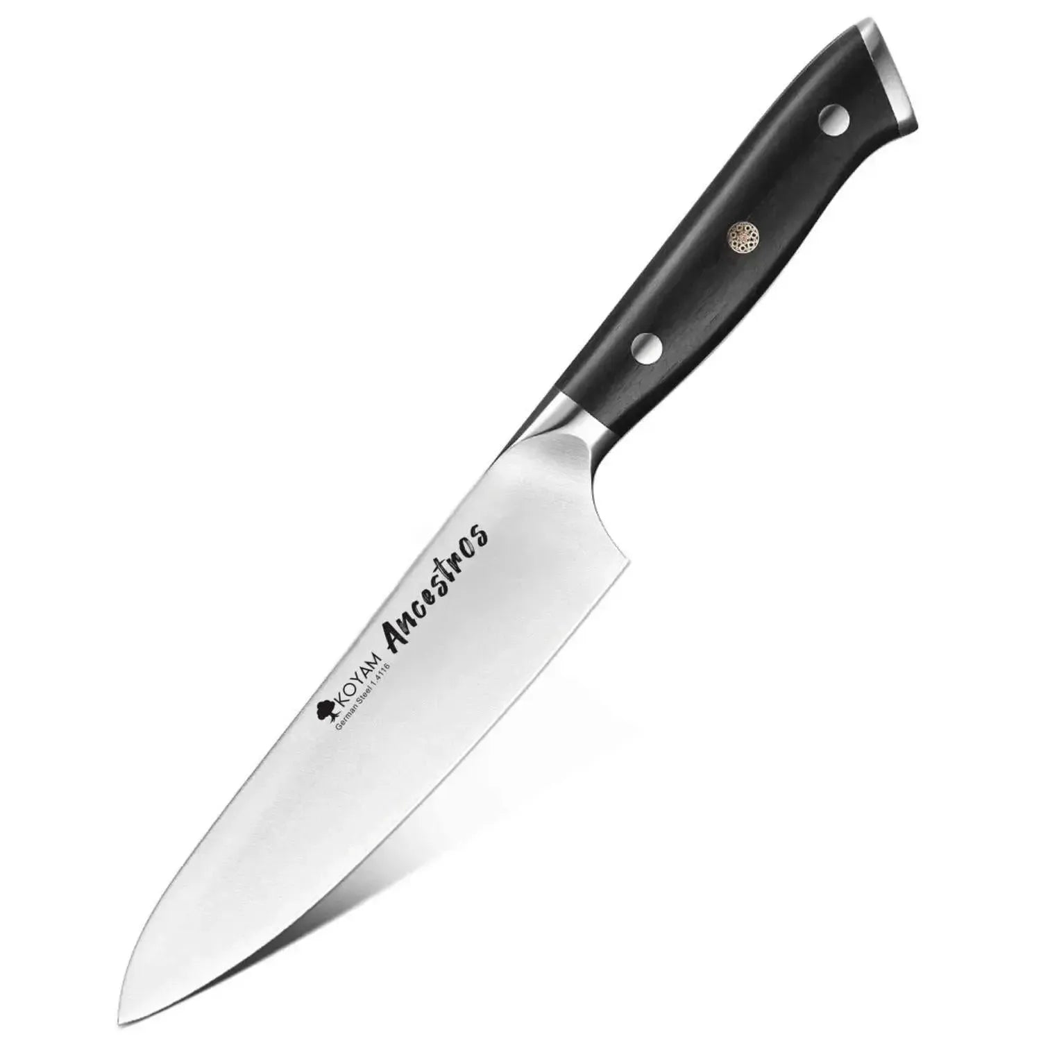 Cuchillo Chef Ancestros 13,3cm Acero Alemán premium Mango G101#Negro