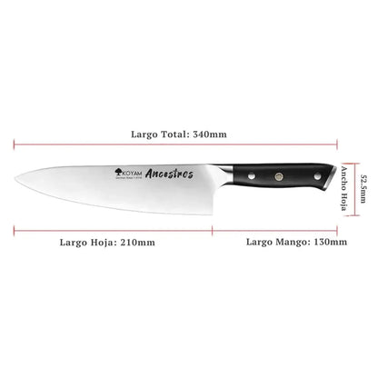 Cuchillo Chef Ancestros 21cm Acero Alemán premium Mango G103#undefined