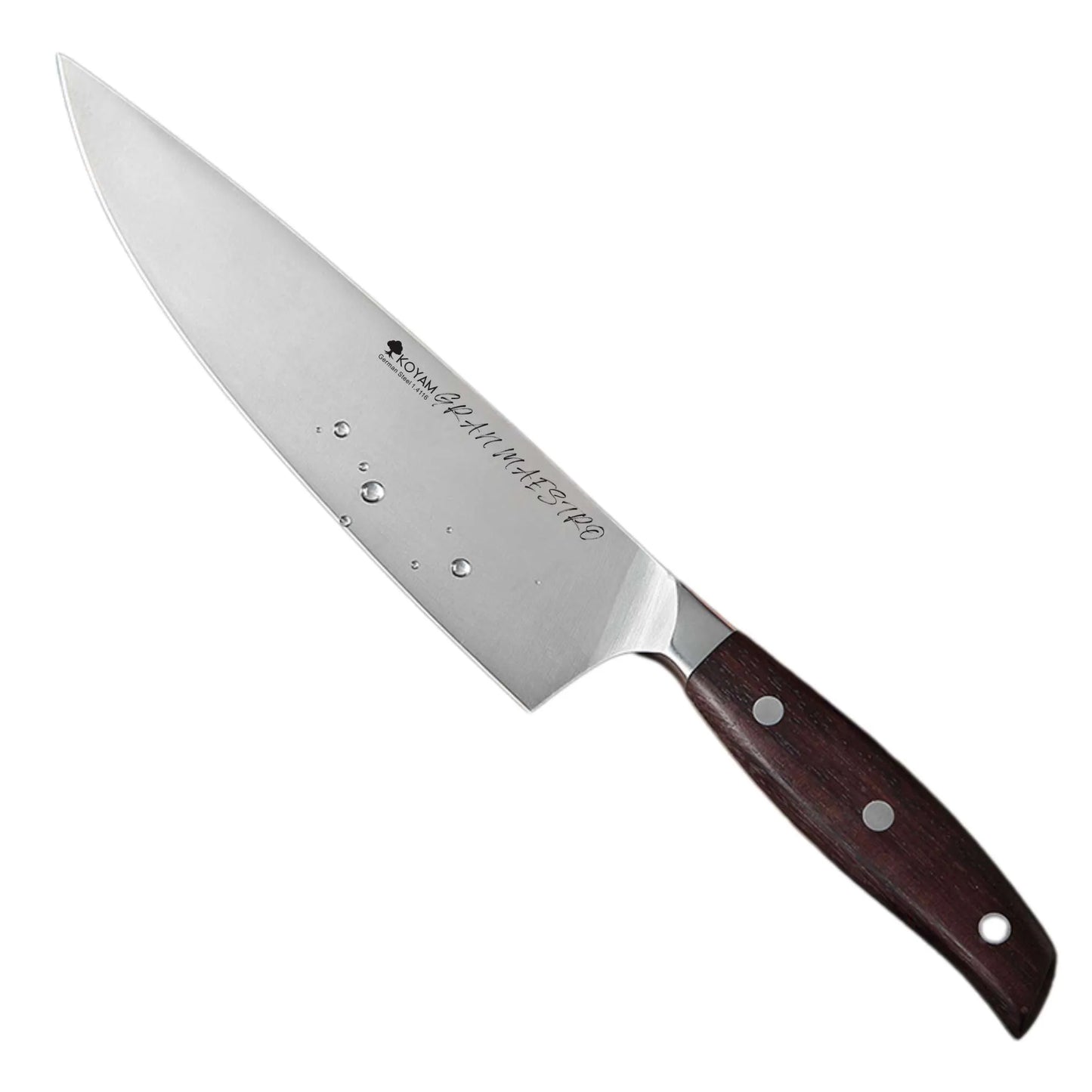 Cuchillo Chef Gran Maestro 20.3cm. Koyam6#Marrón