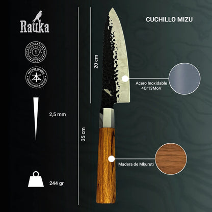 Cuchillo de Chef de Acero Inoxidable 35cm "Mizu" Rauka-Cuchillos