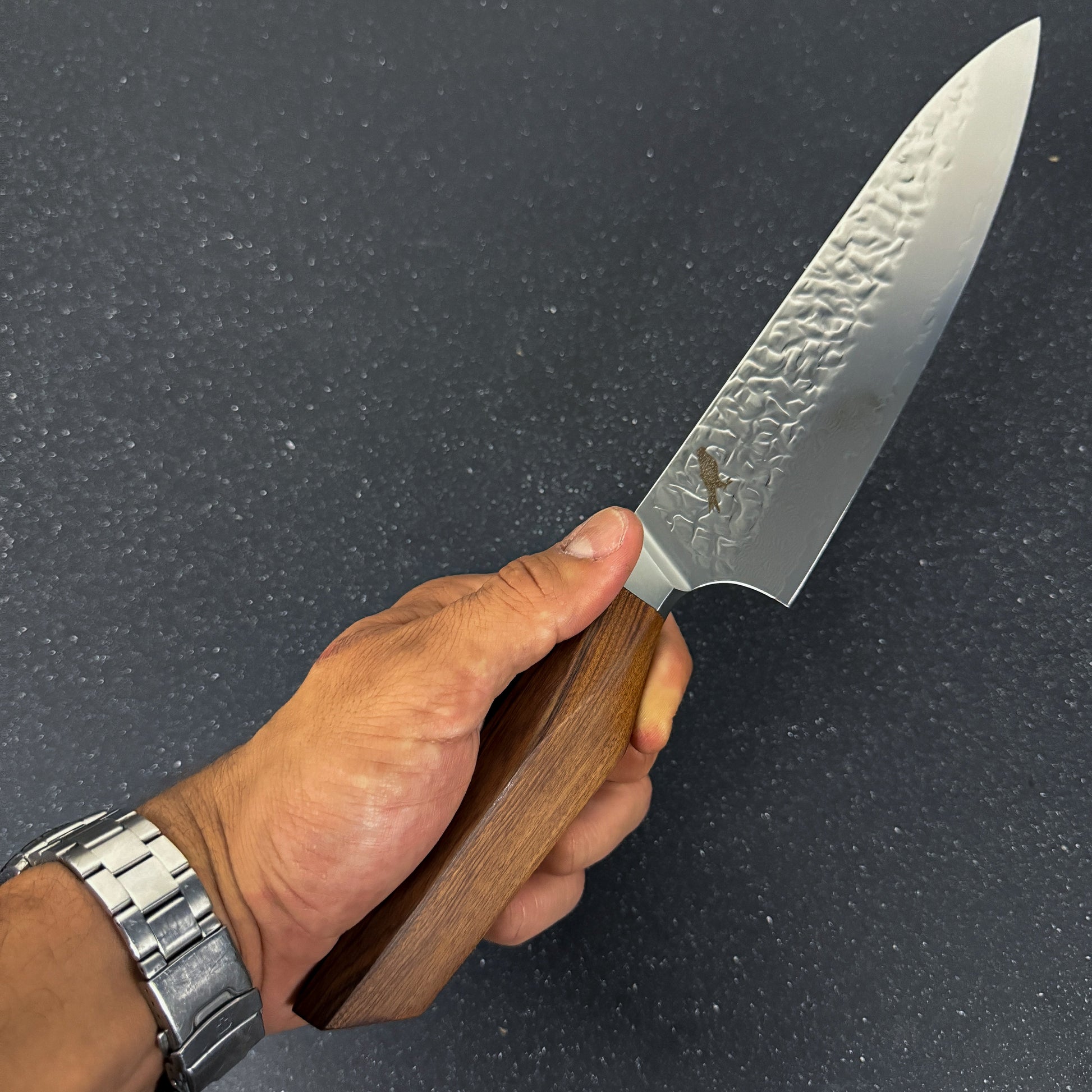 Cuchillo de Cocina Chef de Acero Damasco 34,5cm "Caleuche" Rauka-Cuchillos