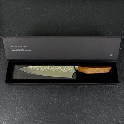 Cuchillo de Cocina Chef de Acero Damasco 34,5cm "Caleuche" Rauka-Cuchillos