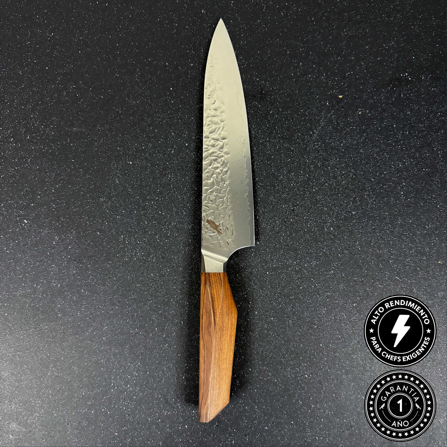 Cuchillo de Cocina Chef de Acero Damasco 34,5cm "Caleuche" Rauka-Cuchillos