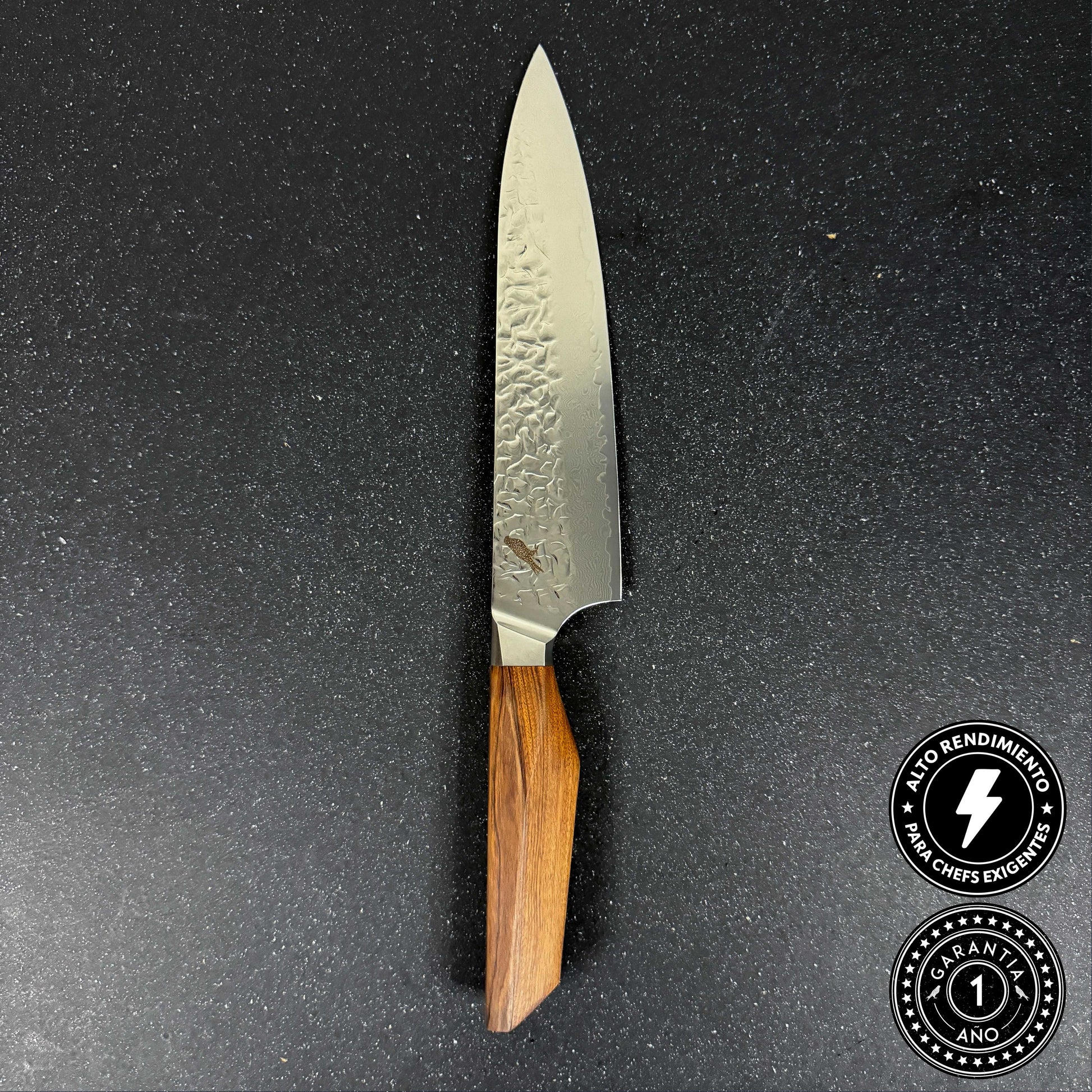 Cuchillo de Cocina Chef de Acero Damasco 34,5cm "Caleuche" Rauka-Cuchillos
