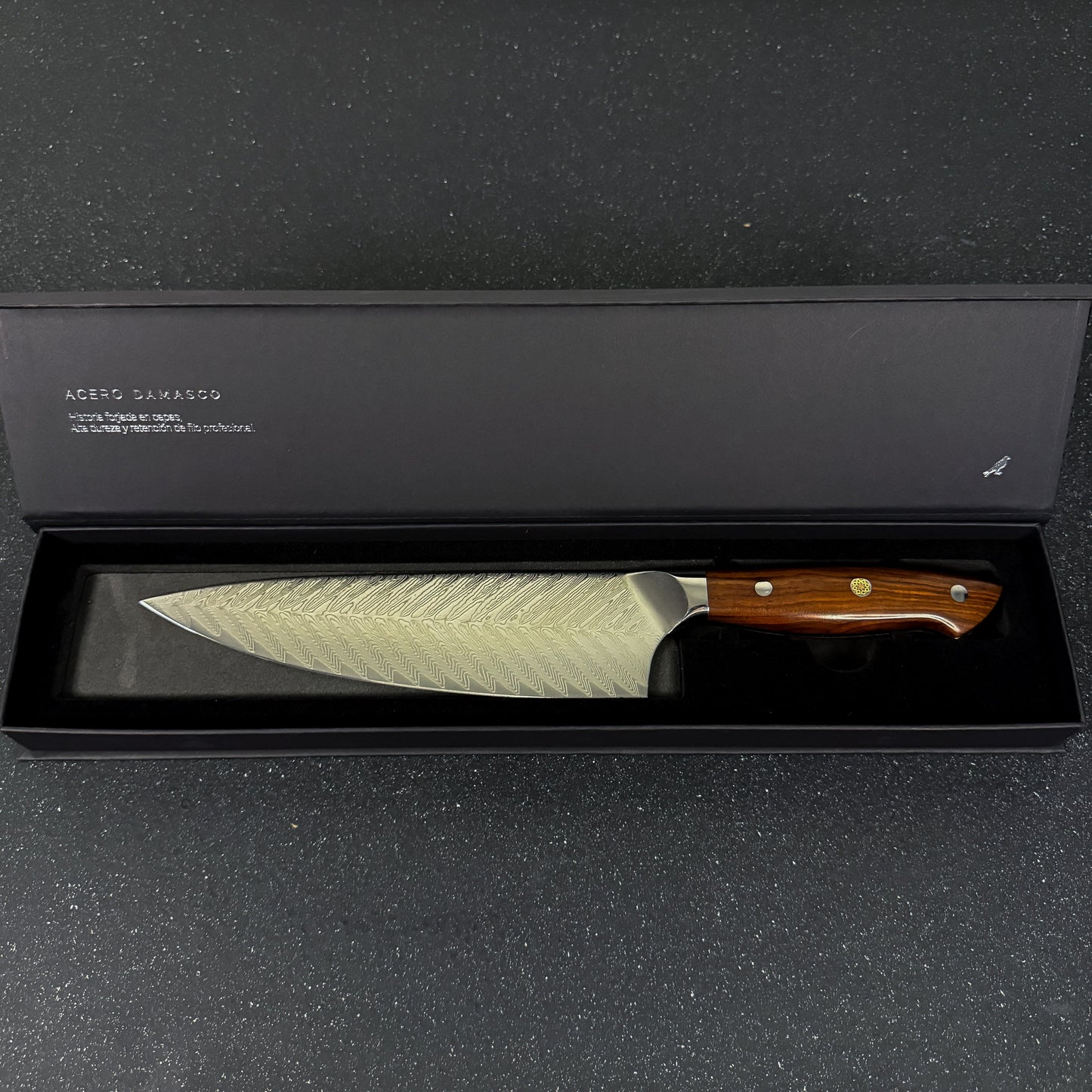 Cuchillo de Cocina Chef de Acero Damasco 34,5cm "Kai Kai" Rauka-Cuchillos