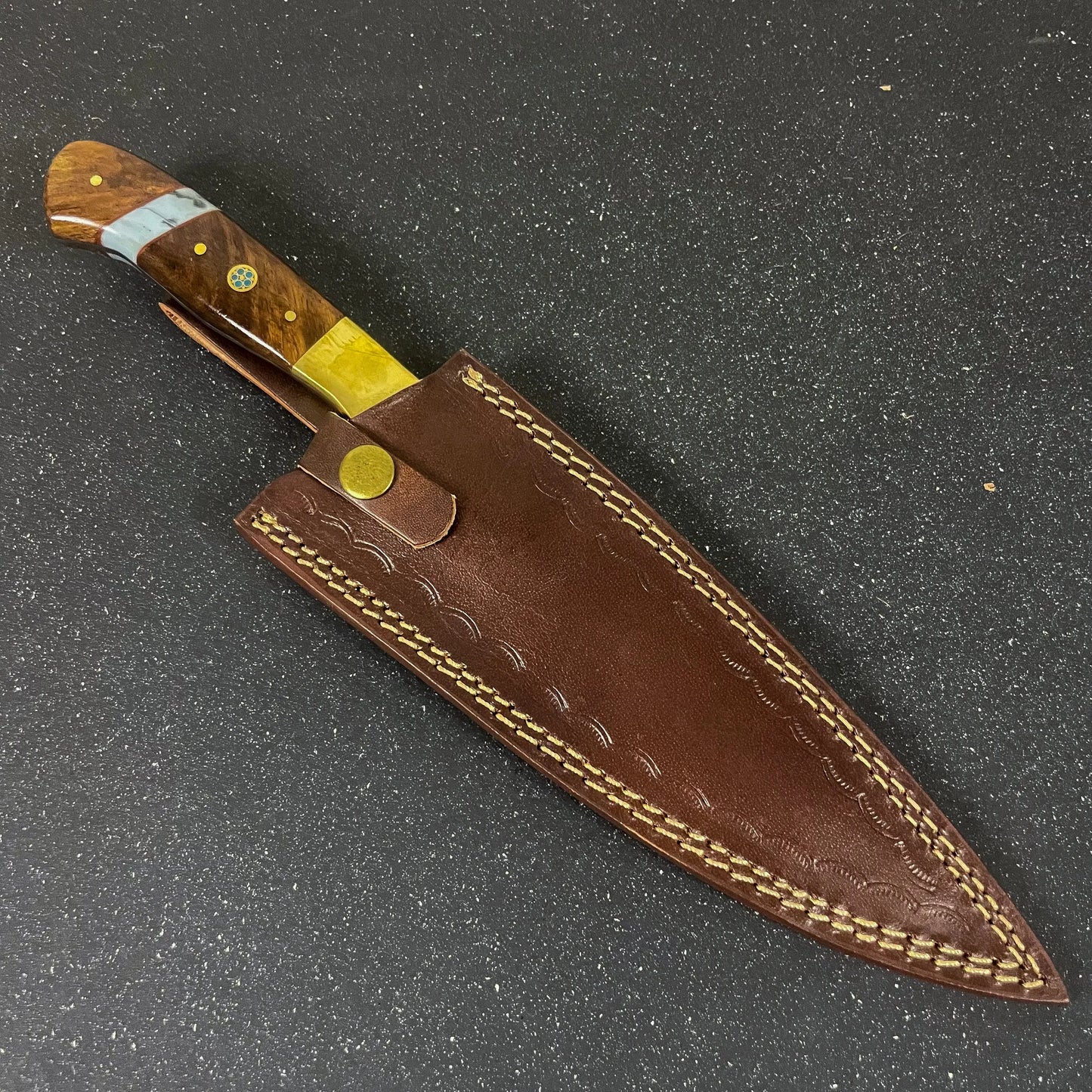 Cuchillo de Cocina de Acero Damasco 32cm "Colico"-Cuchillos