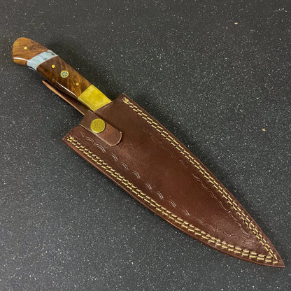 Cuchillo de Cocina de Acero Damasco 32cm "Colico"-Cuchillos