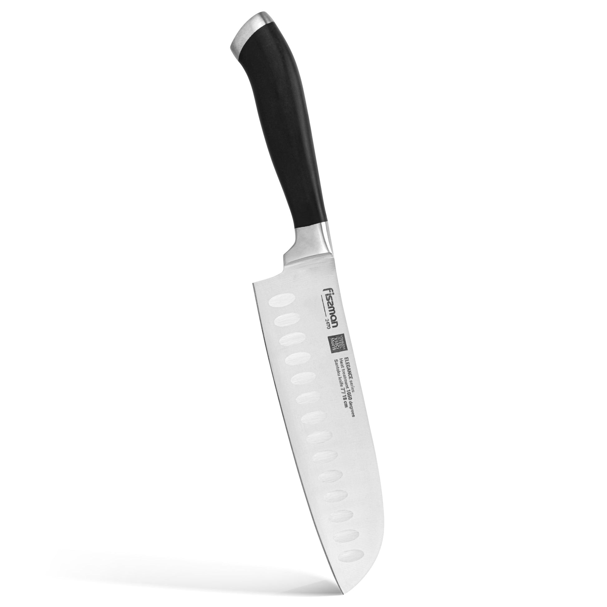 Cuchillo 7' Santoku Elegance 18cm Fissman2#acero