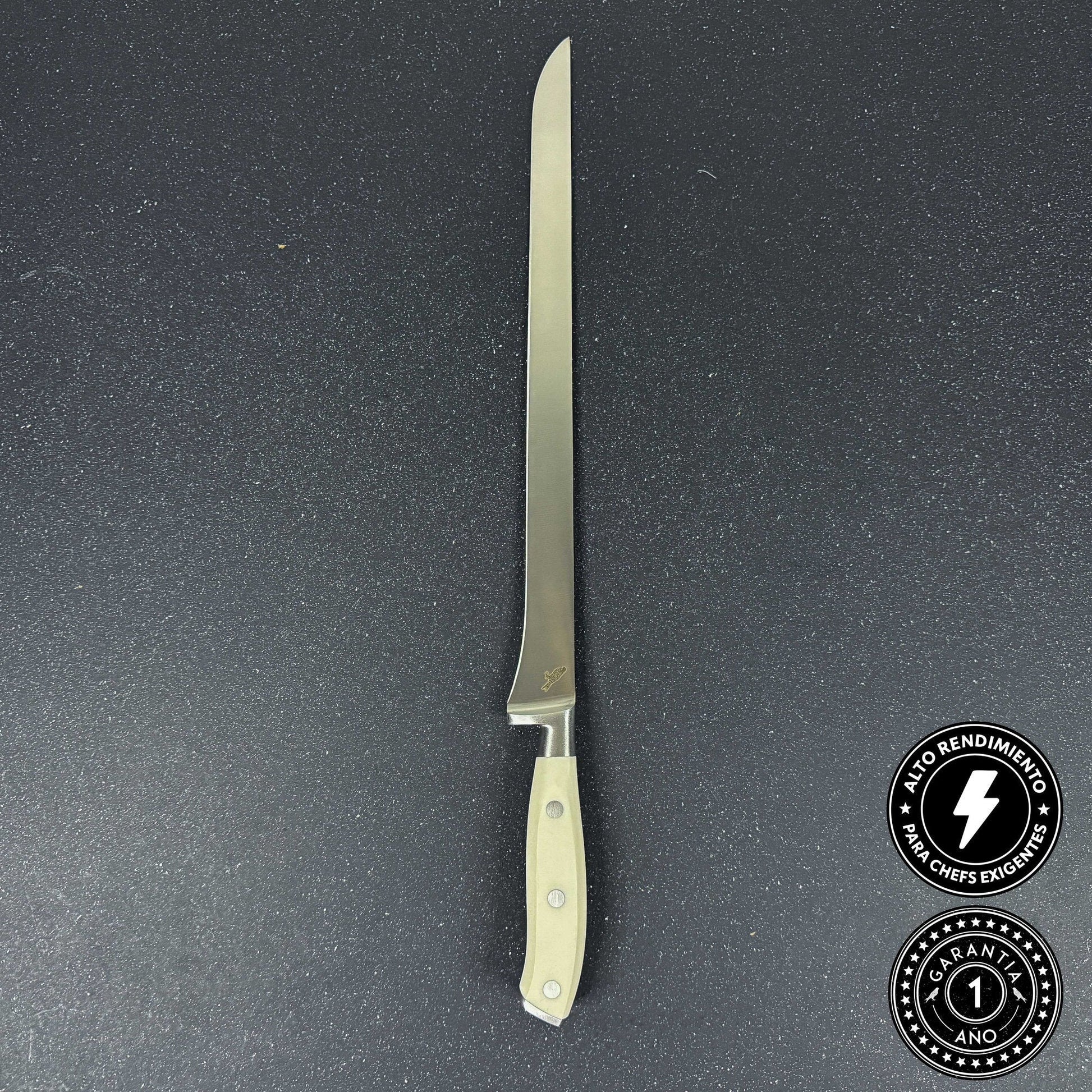 Cuchillo Jamonero de Acero Inoxidable 41cm "Plomo" Rauka-Cuchillos