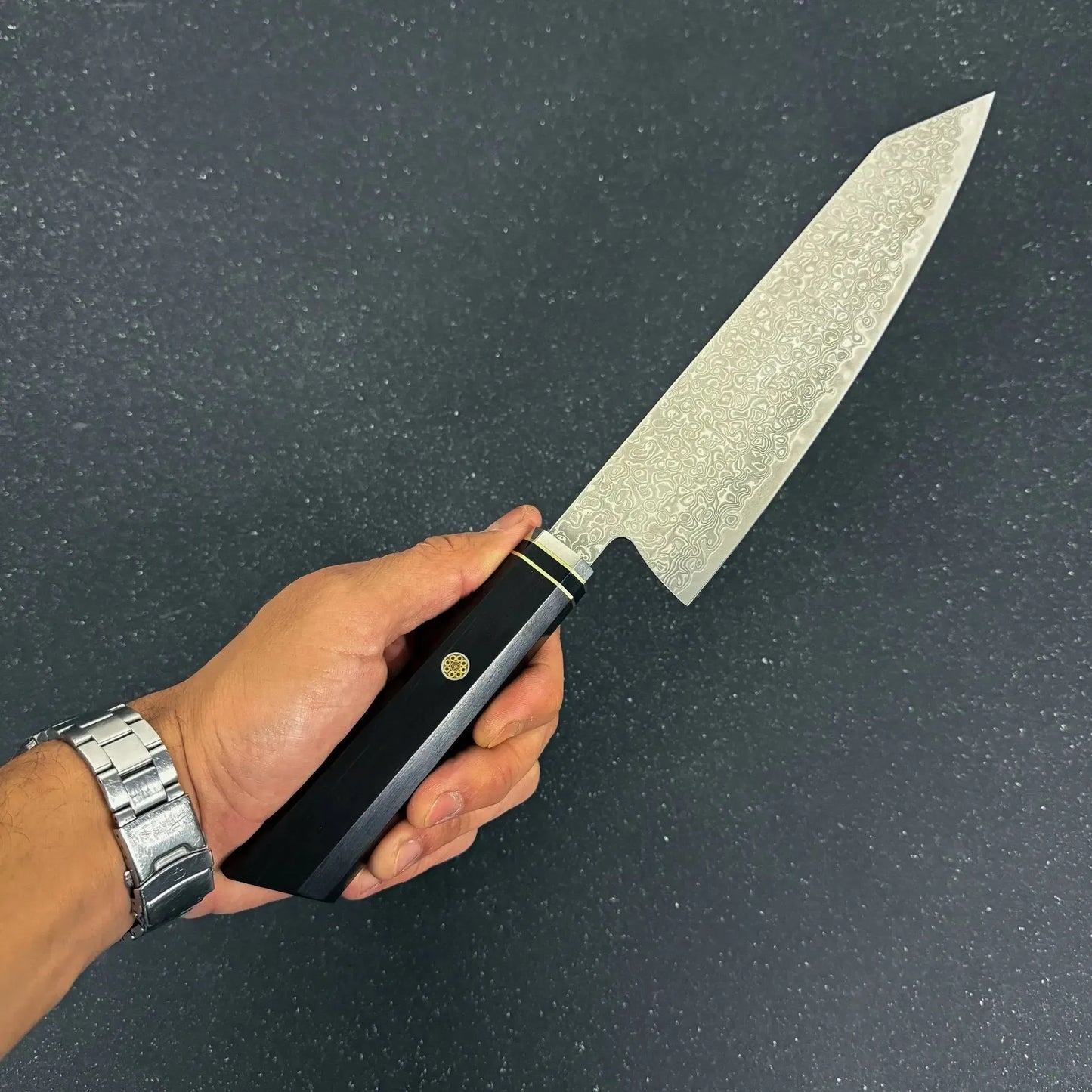 Cuchillo Kiritsuke de Cocina de Acero Damasco 34cm "Kiru" Rauka-Cuchillos