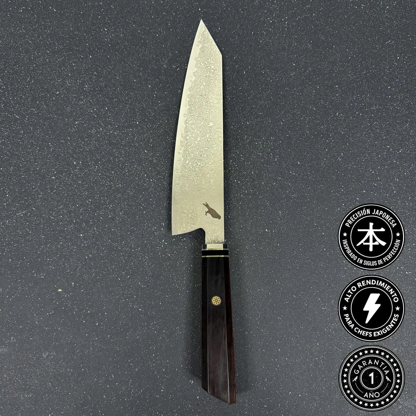 Cuchillo Kiritsuke de Cocina de Acero Damasco 34cm "Kiru" Rauka-Cuchillos