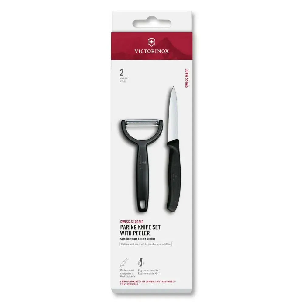 Cuchillo mondador Swiss Classic con pelador Y 2 pzs Victorinox-Cuchillos
