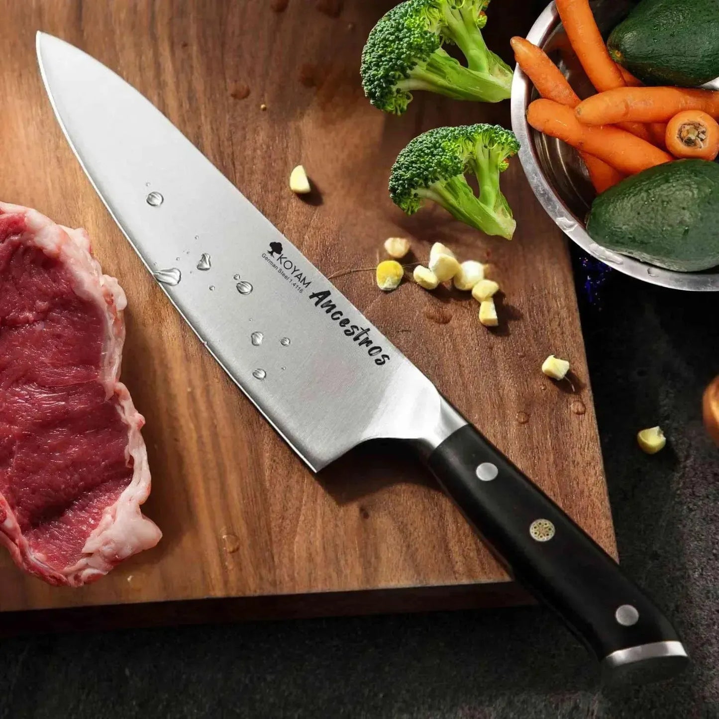 Cuchillo Chef Ancestros 13,3cm Acero Alemán premium Mango G102#undefined