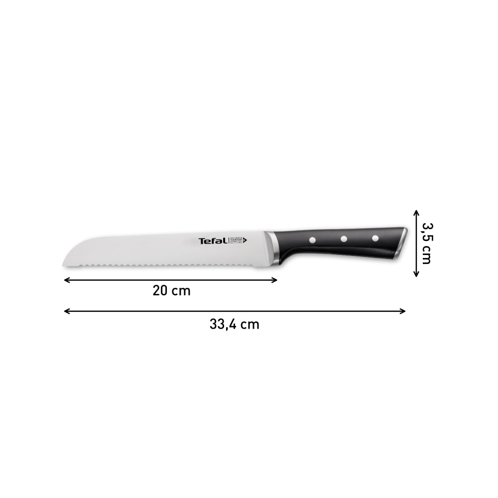 Cuchillo Pan Ice Force 20 Cm Tefal4#Negro