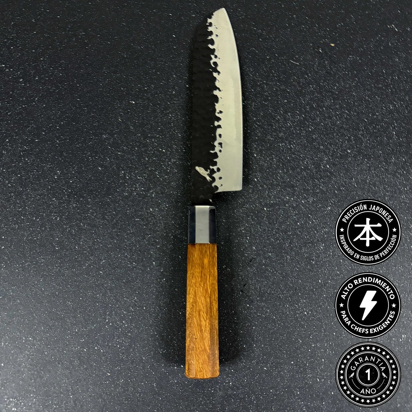 Cuchillo Santoku de Cocina de Acero Inoxidable 32cm "Hika" Rauka-Cuchillos
