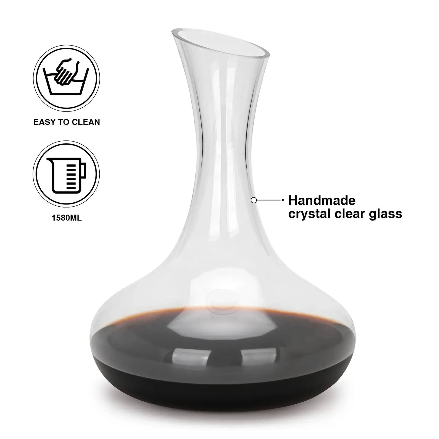 Decantador de Vidrio para Vino 1580 ml Fissman2#undefined