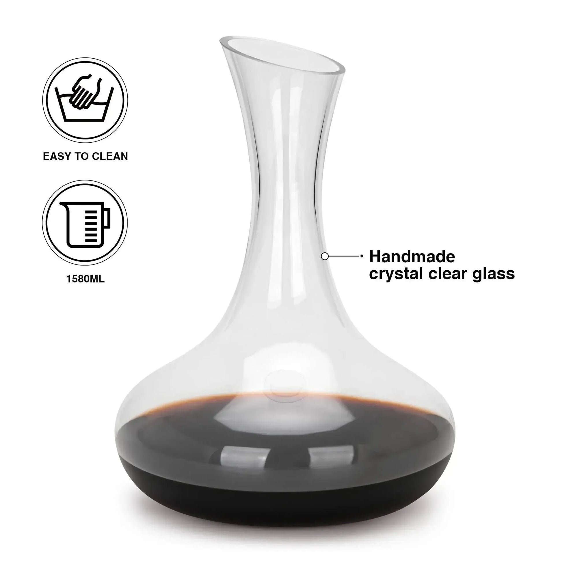 Decantador de Vidrio para Vino 1580 ml Fissman2#undefined