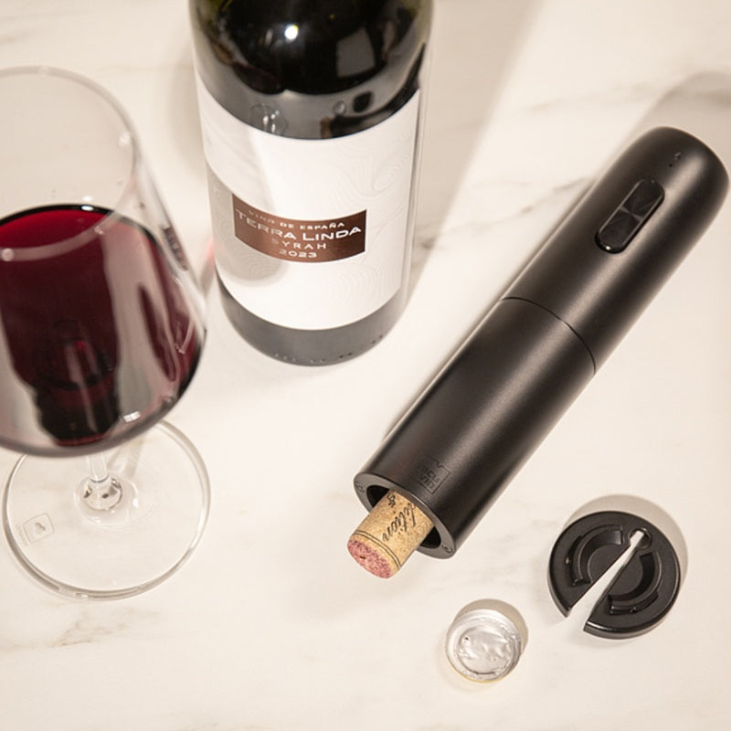 Descorchador Eléctrico Negro Vacuvin-Accesorios para Vinos