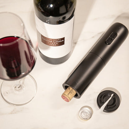 Descorchador Eléctrico Negro Vacuvin-Accesorios para Vinos