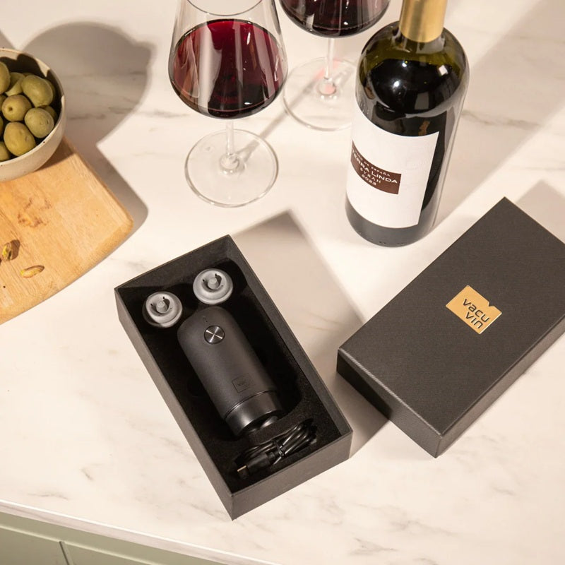 Descorchador Eléctrico Negro Vacuvin-Accesorios para Vinos