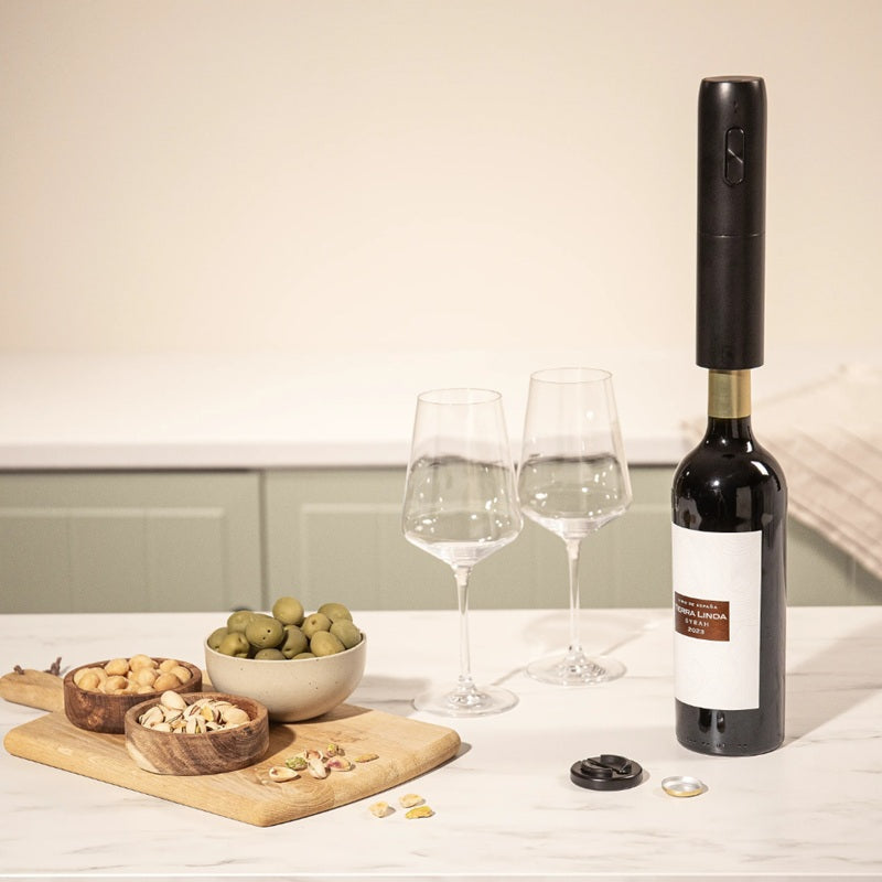 Descorchador Eléctrico Negro Vacuvin-Accesorios para Vinos