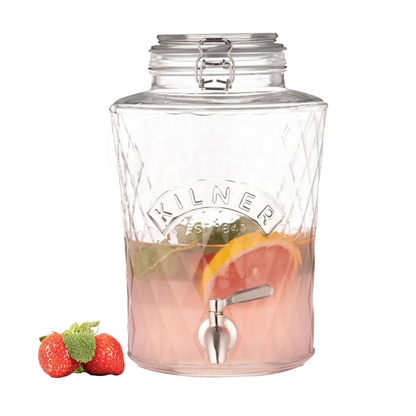 Dispensador Kilner Diamond Cierre Clip 5Lts-Accesorios de Cocina