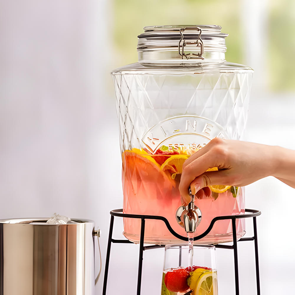 Dispensador Kilner Diamond Cierre Clip 5Lts-Accesorios de Cocina
