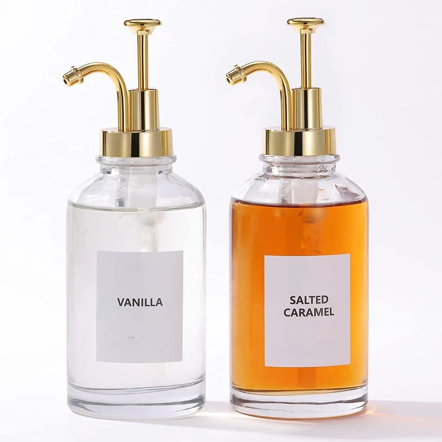 2 Dispensadores de Vidrio 500ml Botella Luxe Santú Home & Deco5#Dorado