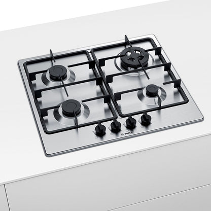 Encimera a Gas 4 Quemadores PGH6B5B60V Bosch1#Acero