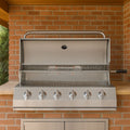 Parrilla a Gas Empotrada 6 Quemadores + Spiedo con Motor Kinggrill1#Gris