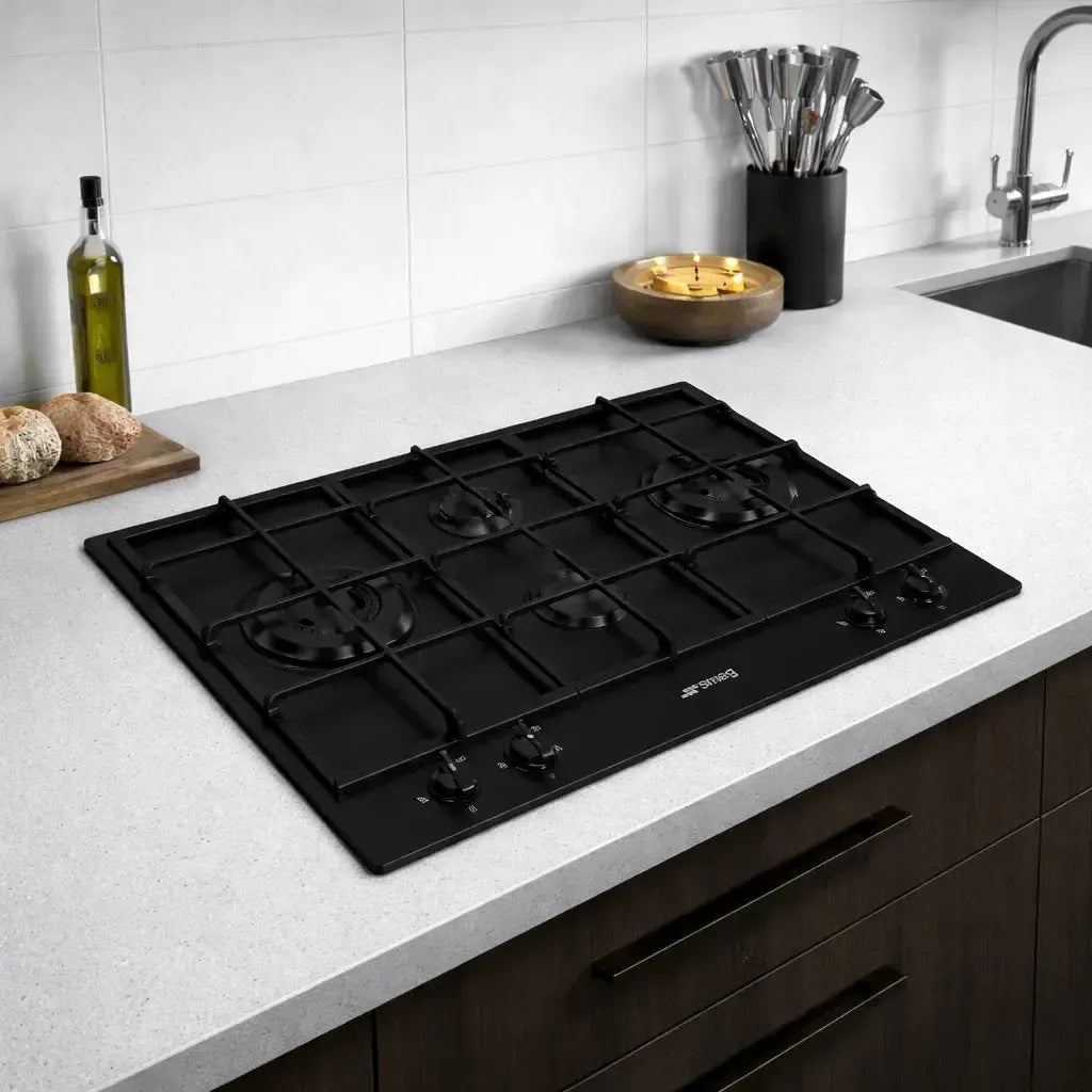 Encimera a Gas Clásica PX364LMB 4 Quemadores 60 cm Smeg - Caja Dañada-Encimeras a Gas