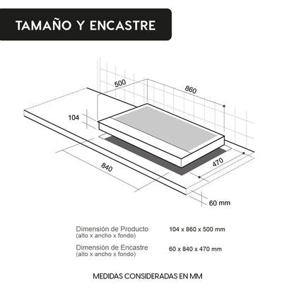 Encimera a Gas Design 5 Quemadores 90 cm FDV - Caja Dañada-Encimeras a Gas