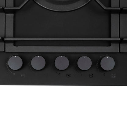 Encimera a Gas Signature Black Matt 5 Quemadores 90 cm FDV Deluxe-Encimeras a Gas