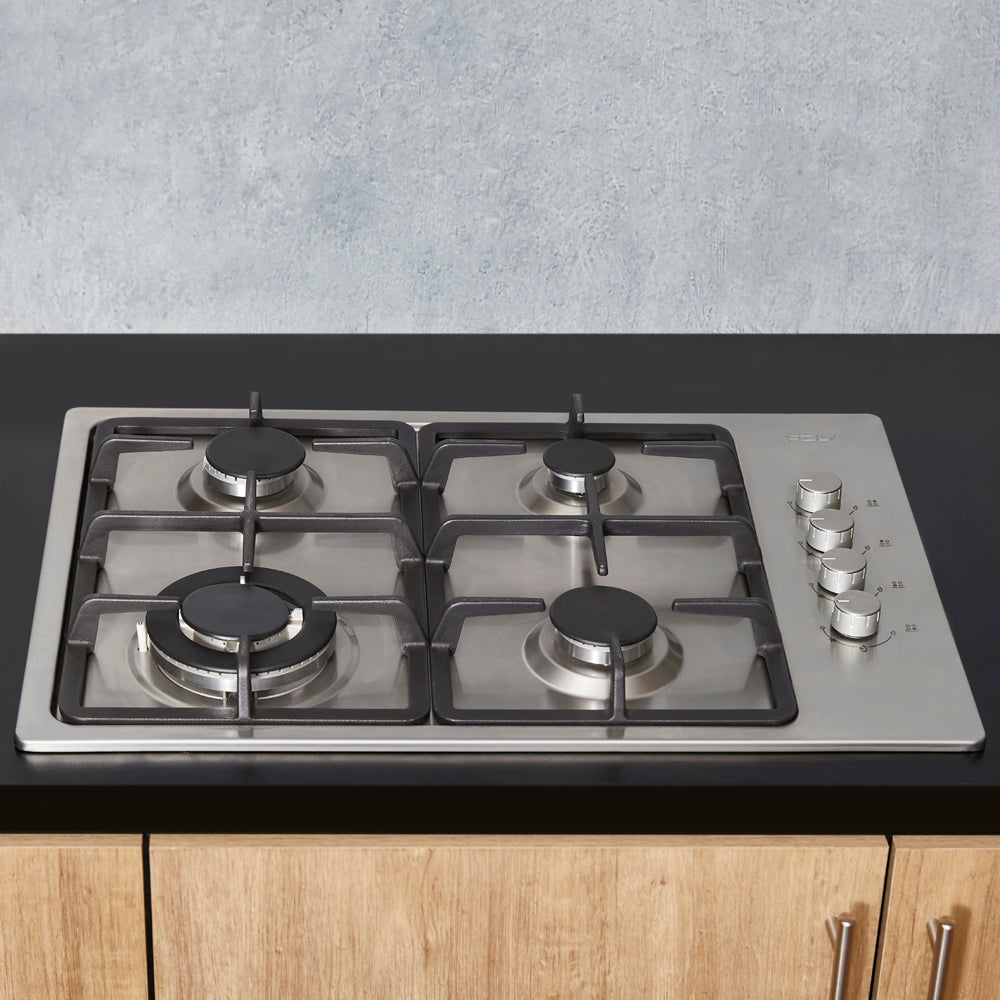 Encimera Design 65 cm FDV: 4 Quemadores, 1 Triple Corona - Caja Dañada-Encimeras a Gas