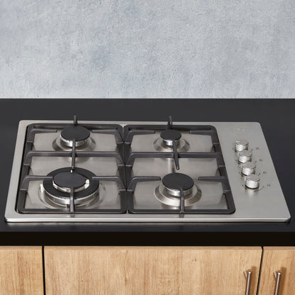 Encimera Design 65 cm FDV: 4 Quemadores, 1 Triple Corona - Caja Dañada-Encimeras a Gas