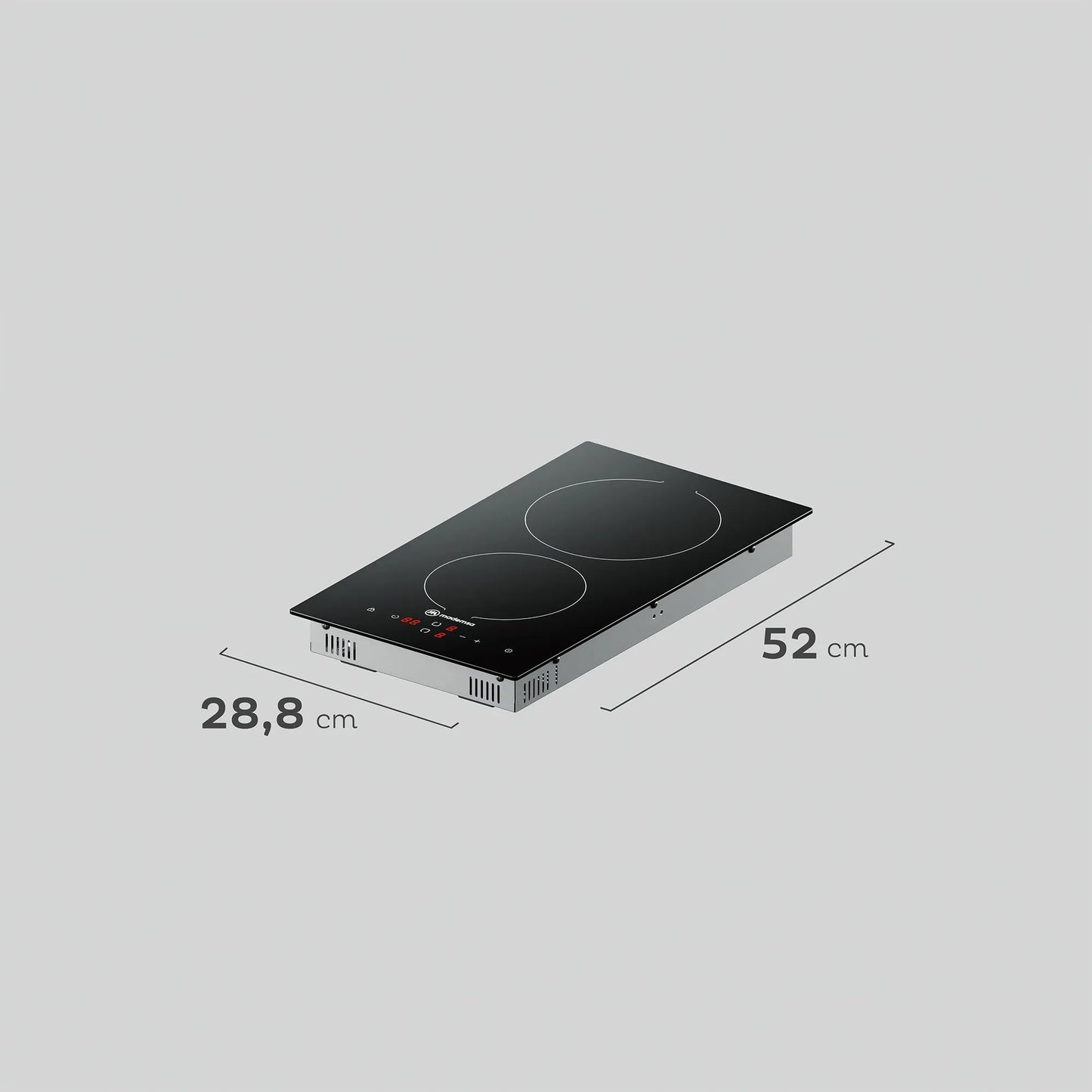 Encimera Eléctrica 2 Platos Mademsa Vitrocerámica VM2TR Mademsa-Encimeras Vitroceramicas