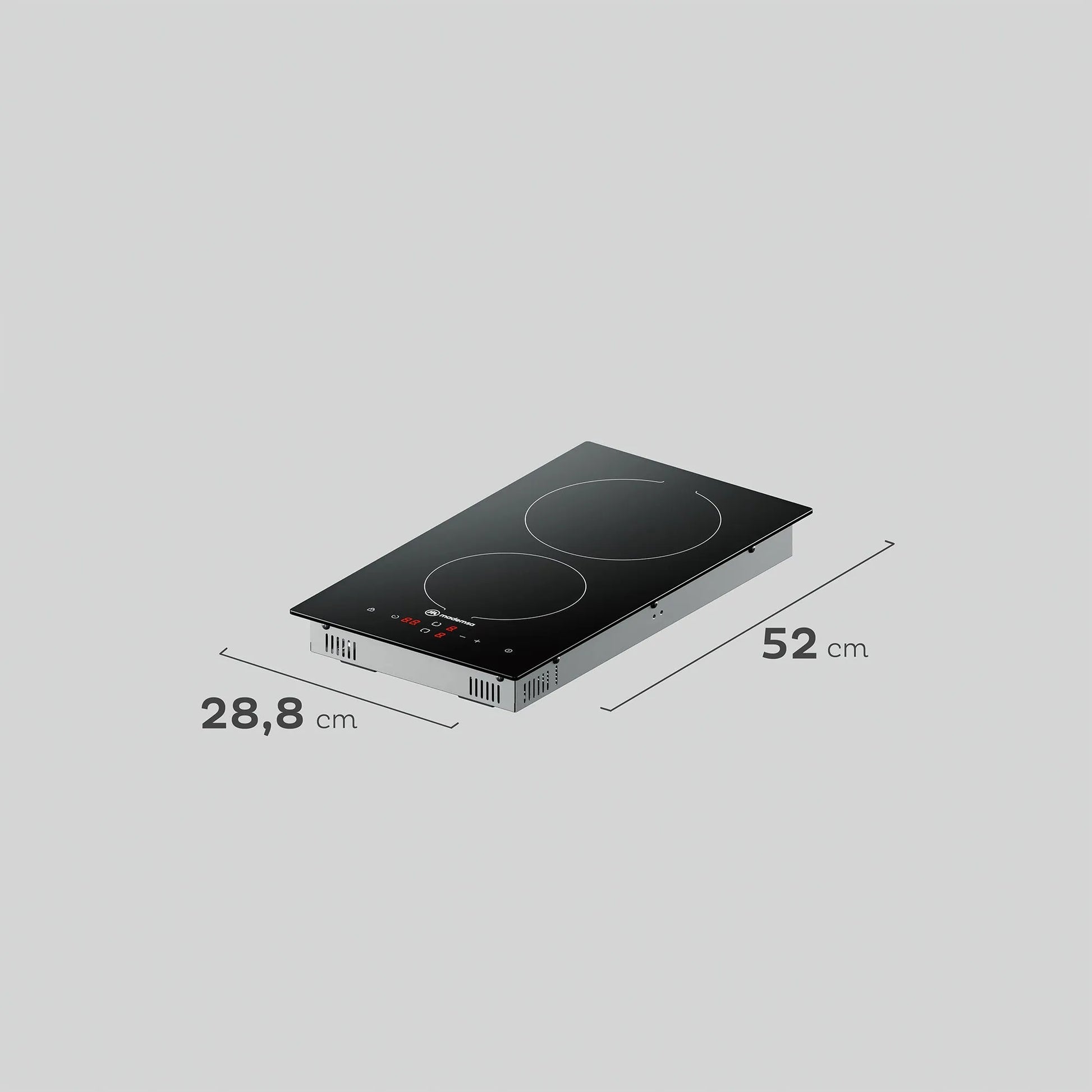 Encimera Eléctrica 2 Platos Mademsa Vitrocerámica VM2TR Mademsa-Encimeras Vitroceramicas