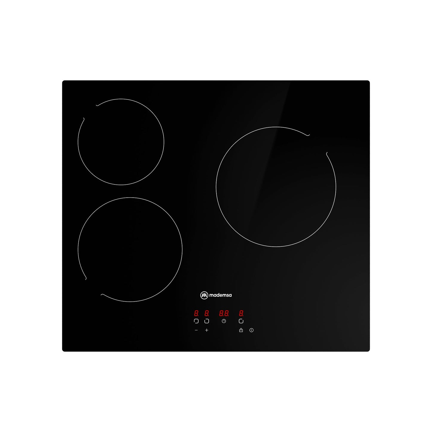 Encimera Eléctrica 3 Platos Mademsa Victrocerámica VM3TR Mademsa-Encimeras Vitroceramicas